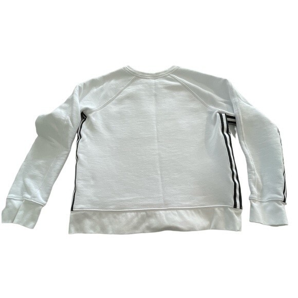Athleta 24/7 White Black Stripe Pullover Sweatshirt Size Small - Picture 4 of 10